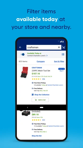 Lowe's screenshot